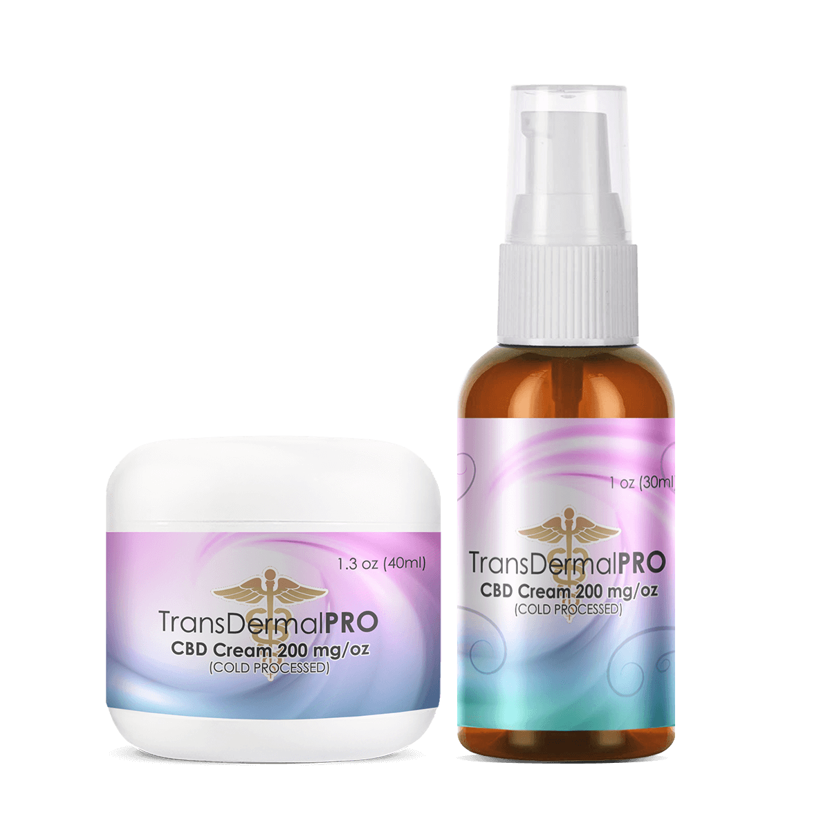 CBD Cream 200mg 1oz Bottle Pump & 1.3oz Jar